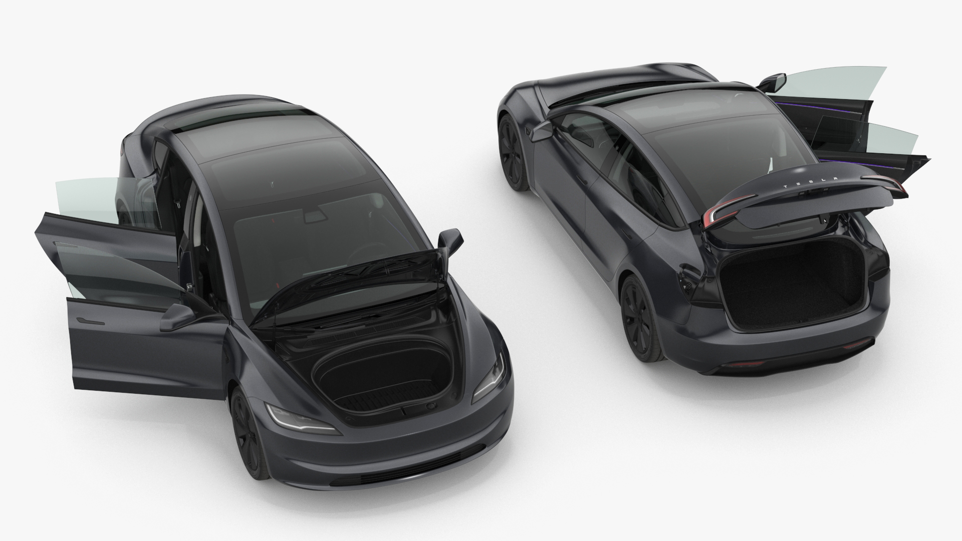 3D Tesla Model 3 2024 Stealth Grey