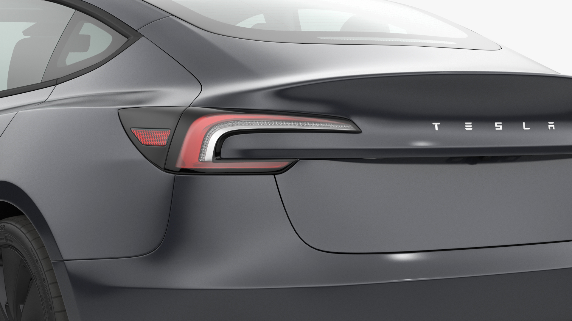 3D Tesla Model 3 2024 Stealth Grey