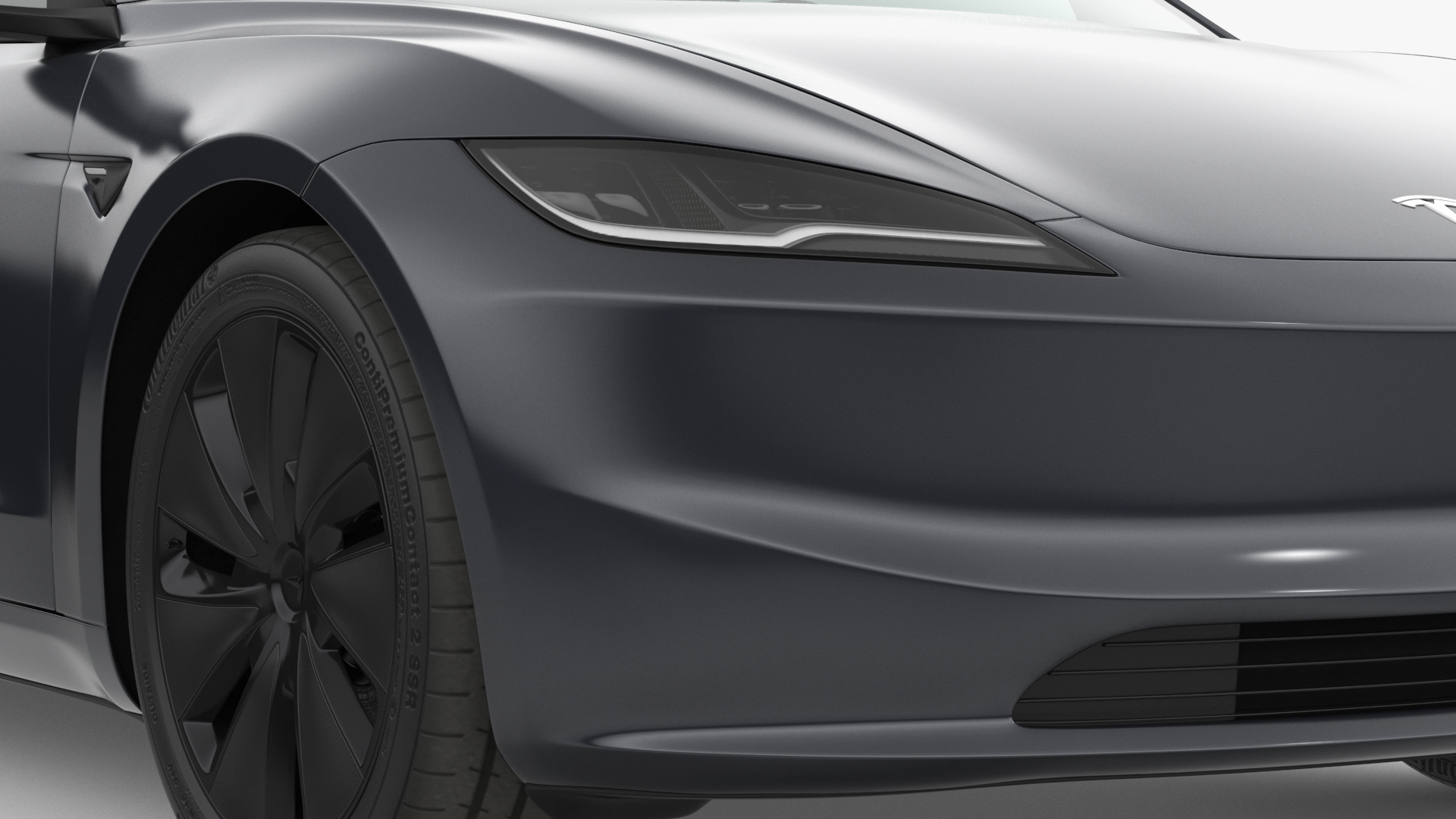 3D Tesla Model 3 2024 Stealth Grey
