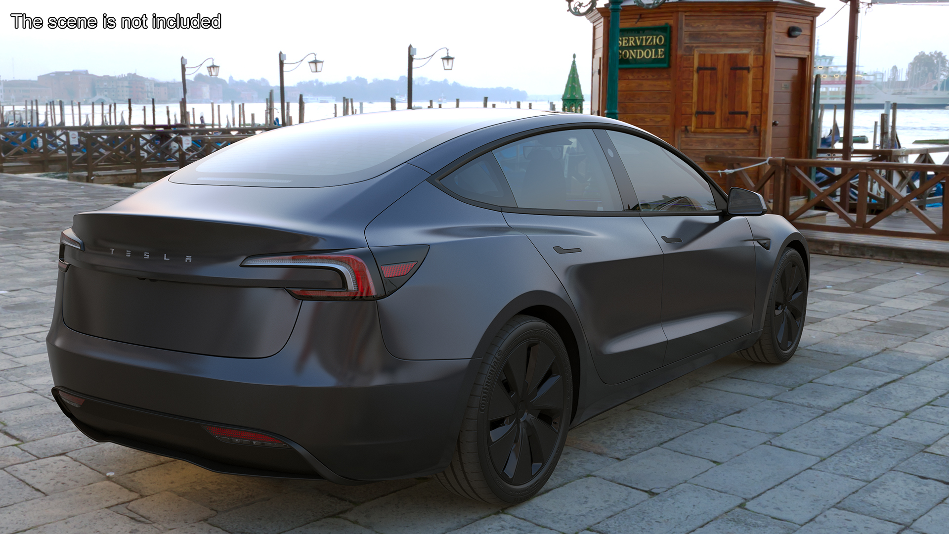 3D Tesla Model 3 2024 Stealth Grey