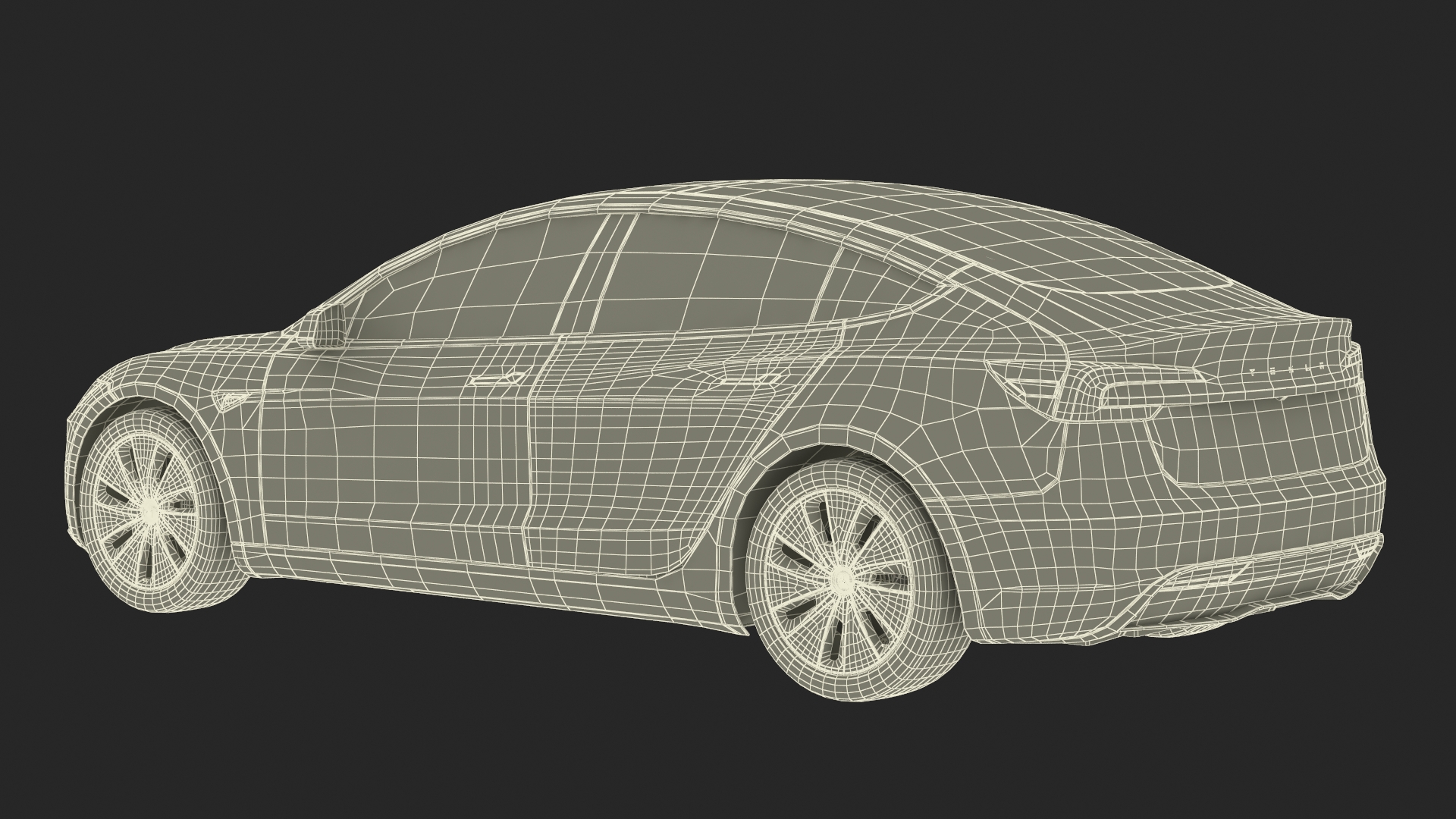 3D Tesla Model 3 2024 Stealth Grey