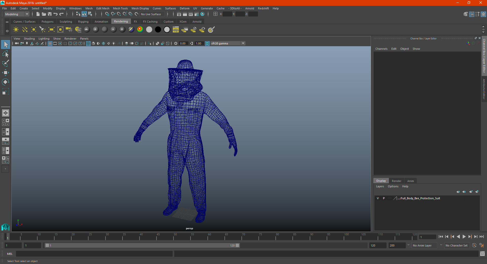 Full Body Bee Protection Suit 3D model