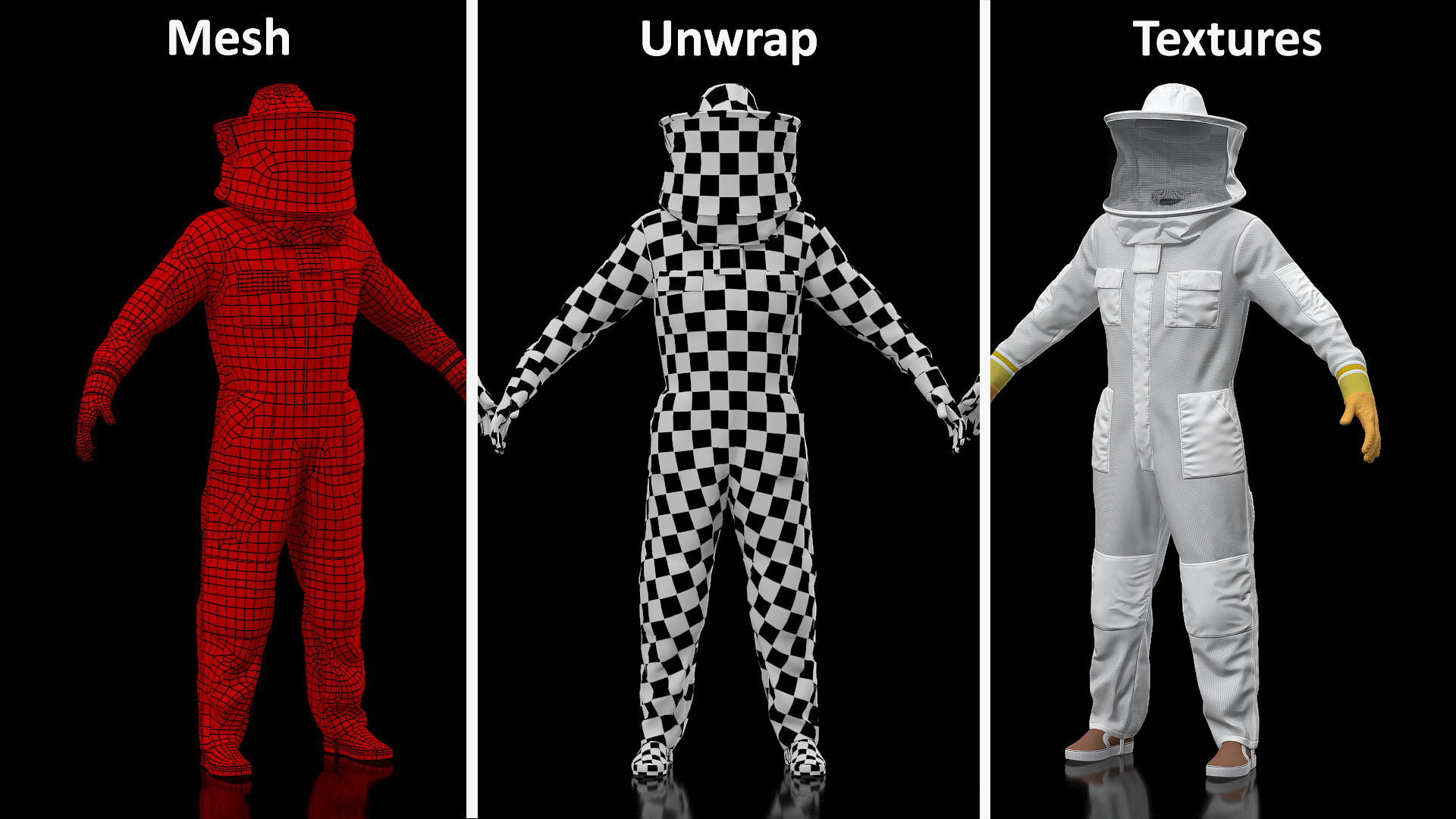 Full Body Bee Protection Suit 3D model