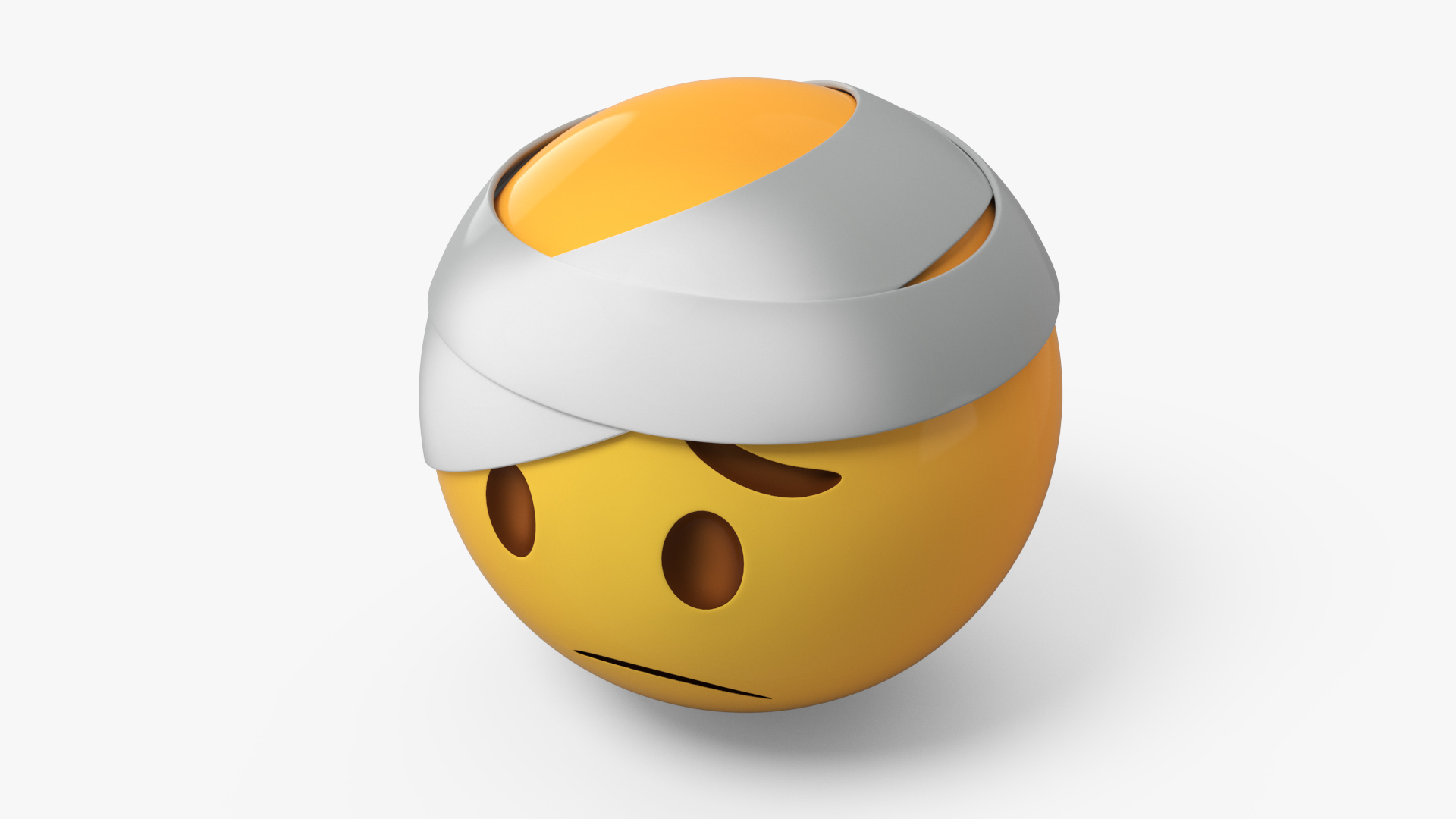 Emoji Bandaged Head Face 3D model