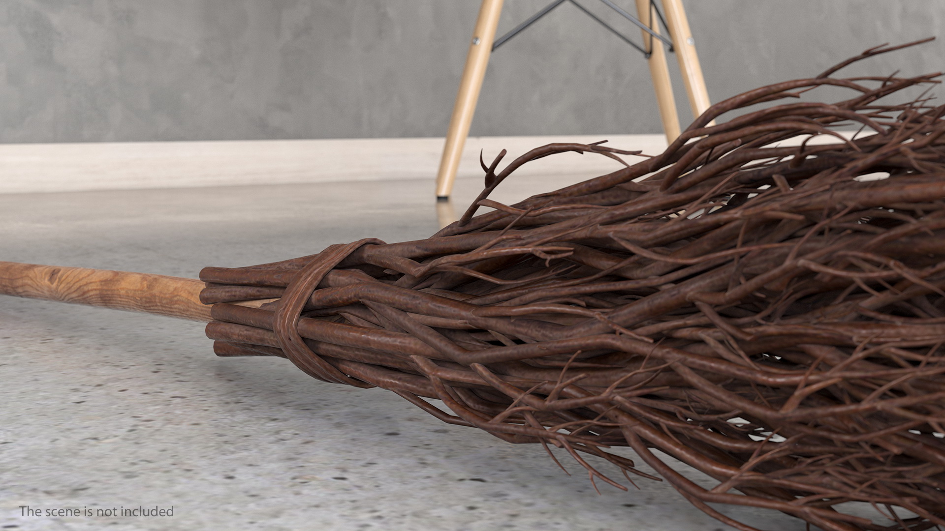 Classic Witch Broom 3D model
