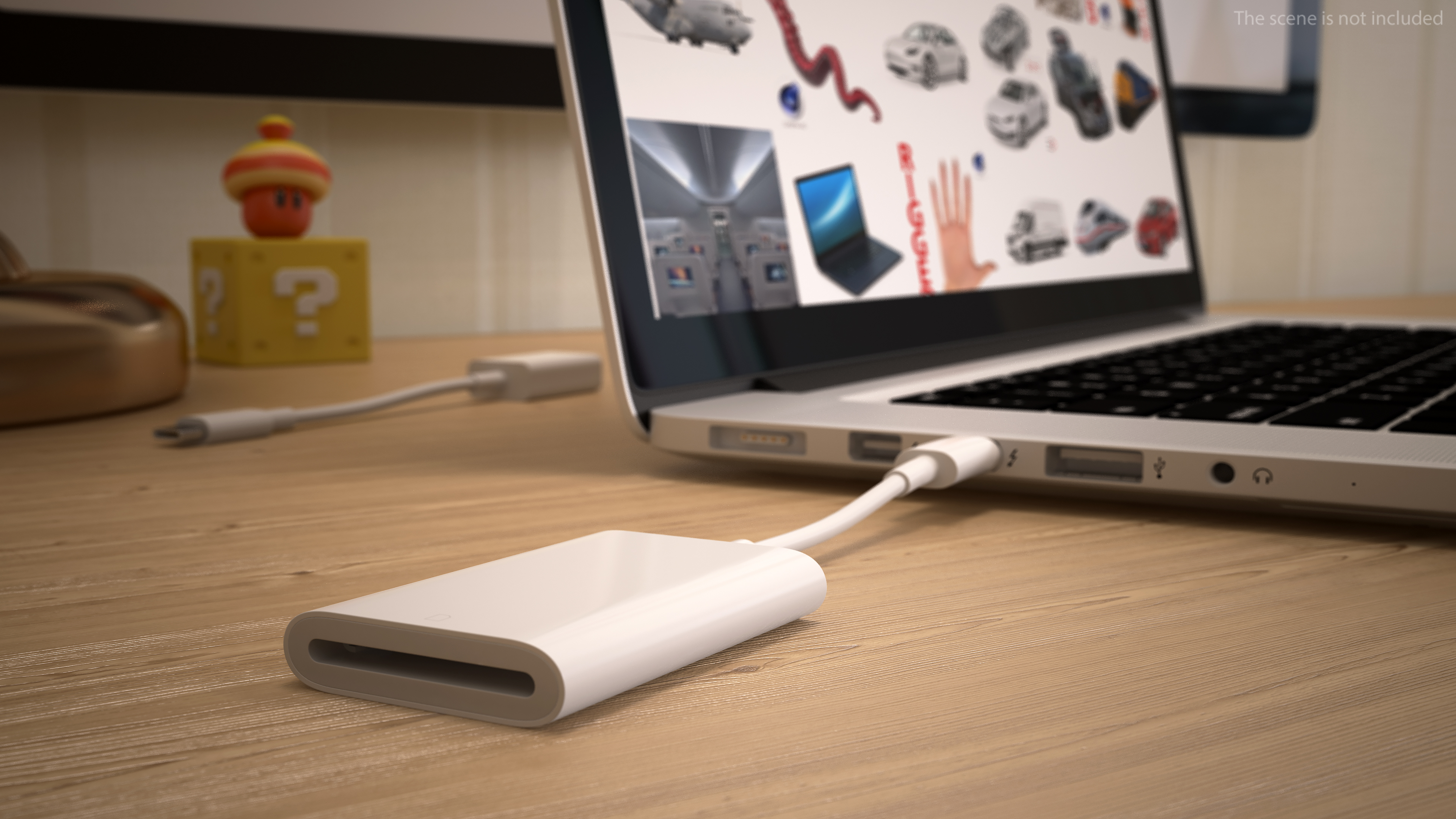 3D USB Type C to SD Card Reader model