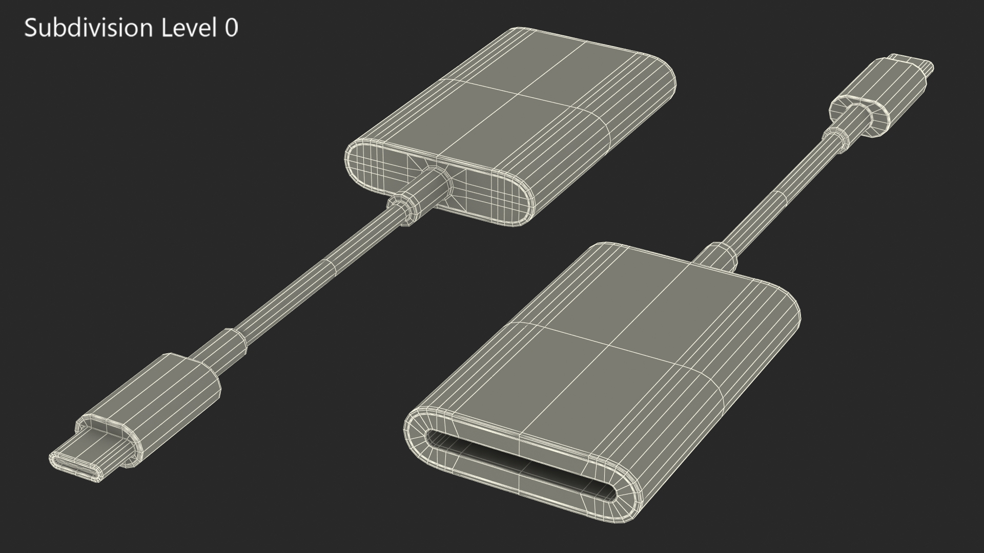3D USB Type C to SD Card Reader model