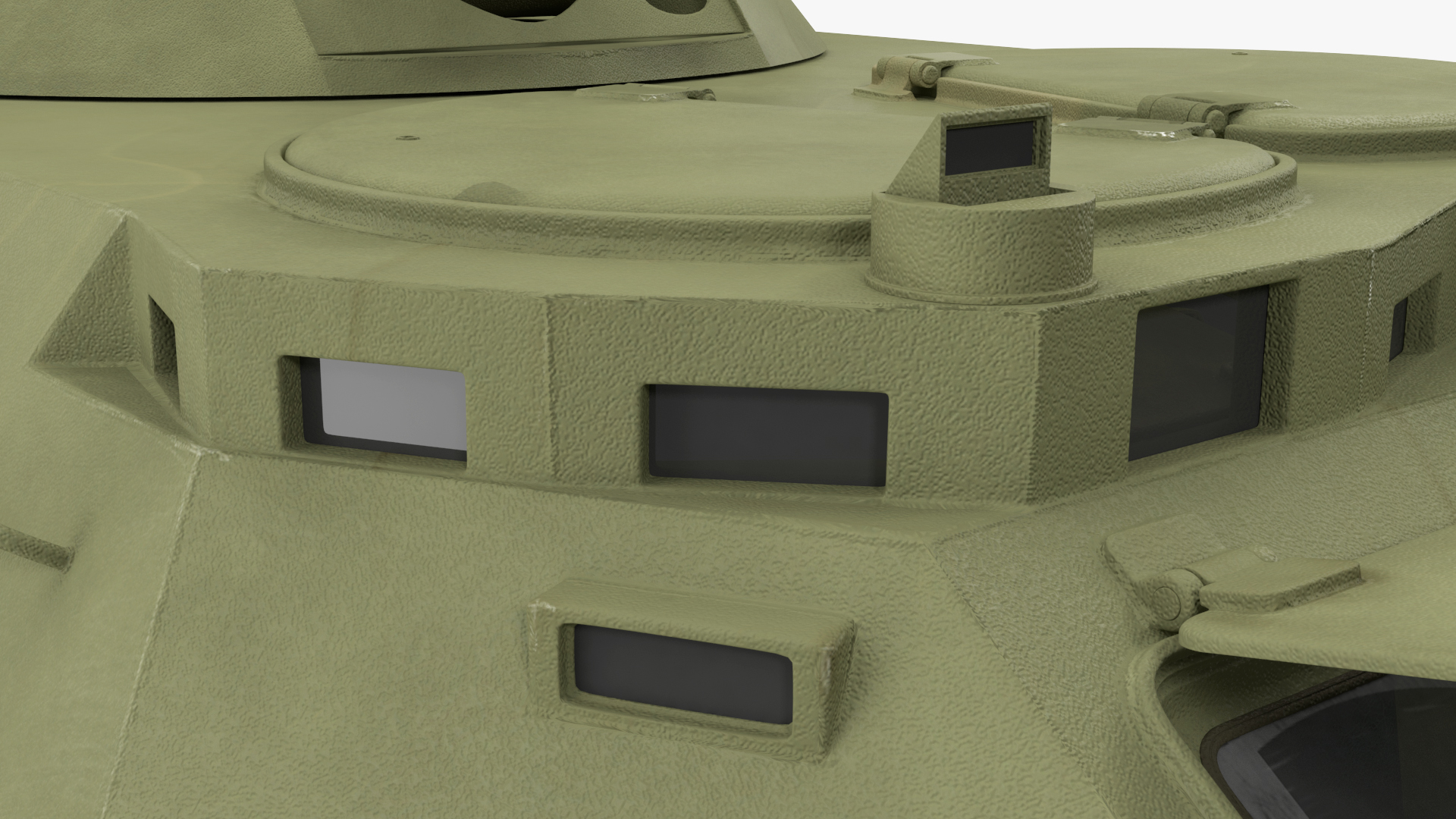 3D BRDM 2 Amphibious Vehicle Green Rigged model