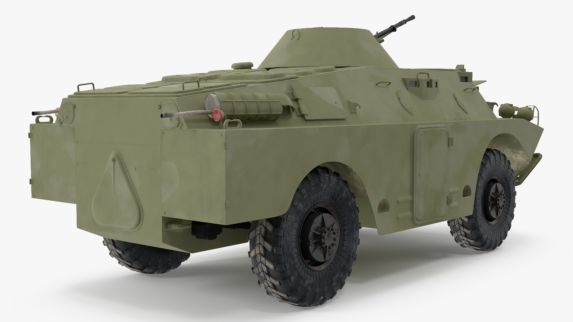 3D BRDM 2 Amphibious Vehicle Green Rigged model