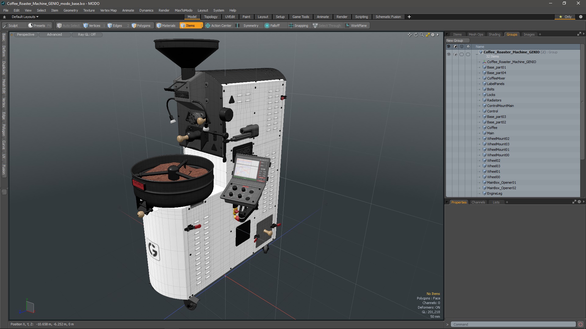 3D Coffee Roaster Machine GENIO model
