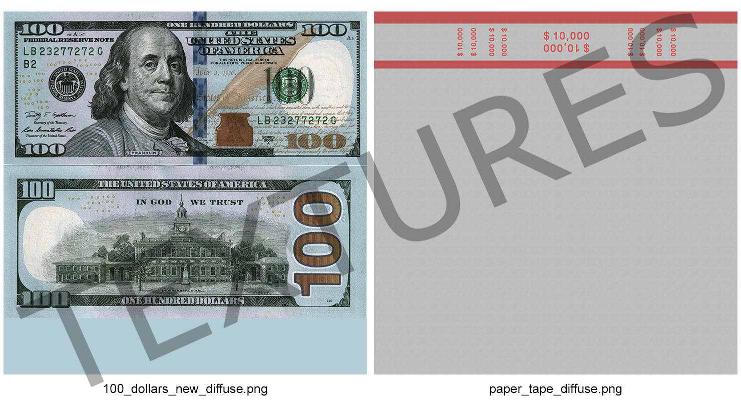 3D model New 100 Dollar Bills Pack