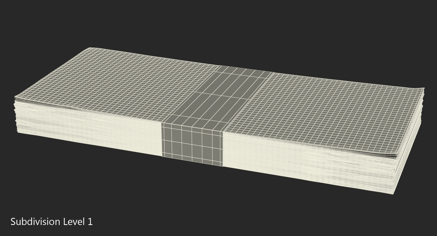 3D model New 100 Dollar Bills Pack