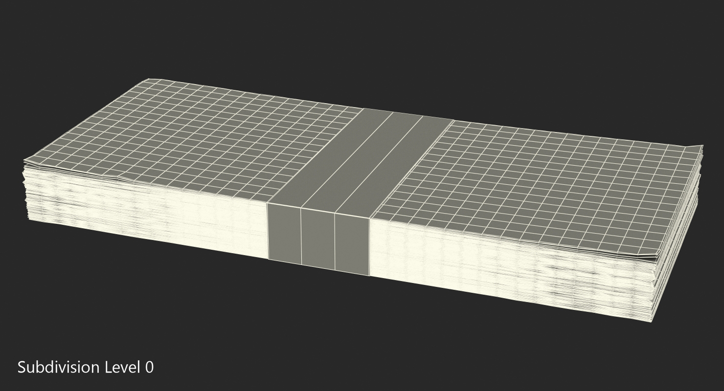 3D model New 100 Dollar Bills Pack