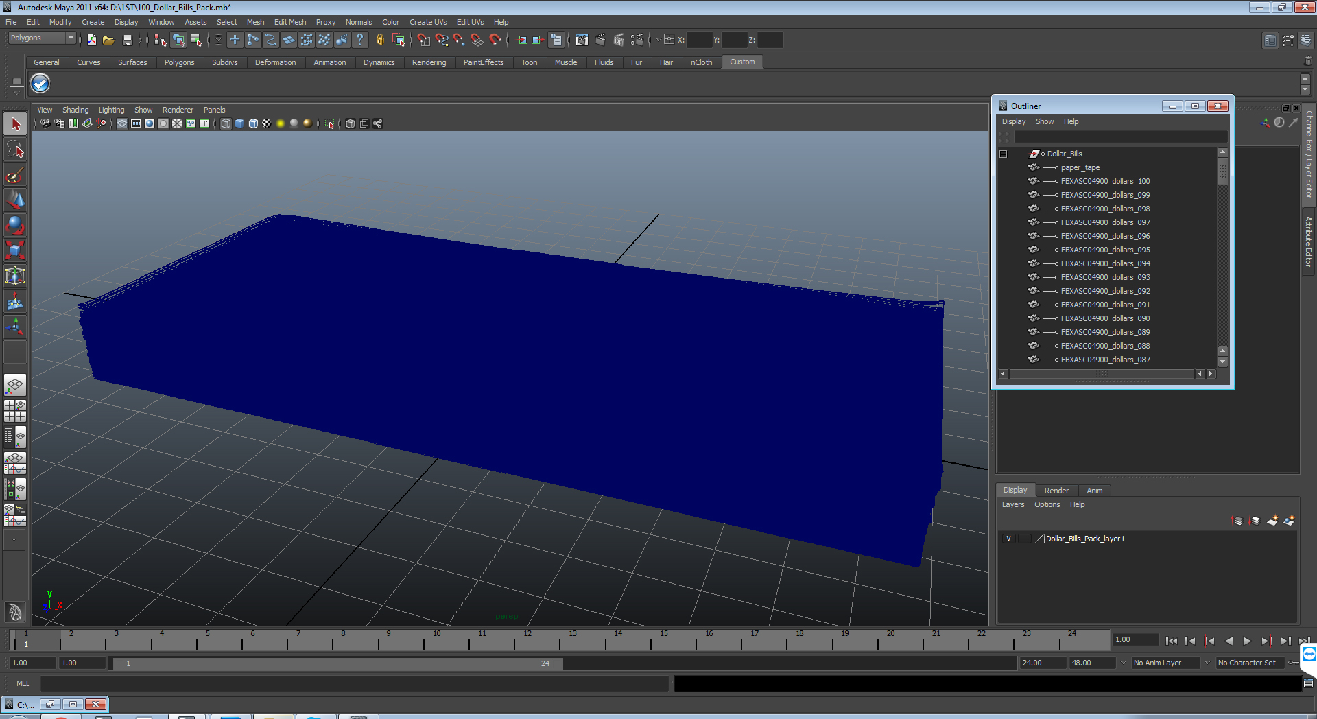 3D model New 100 Dollar Bills Pack
