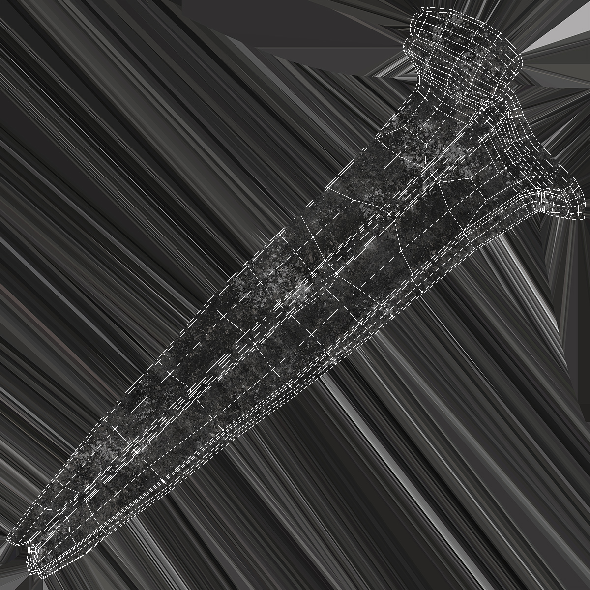 Ancient Aged Nail 3D