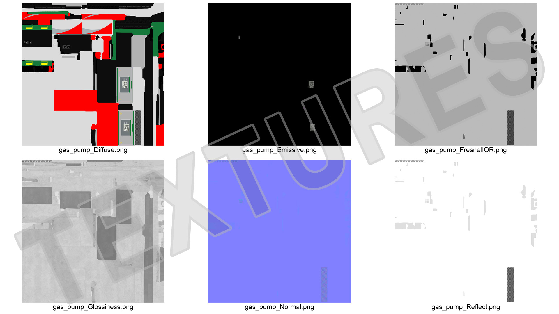 3D Petrol Pump Two Nozzles model
