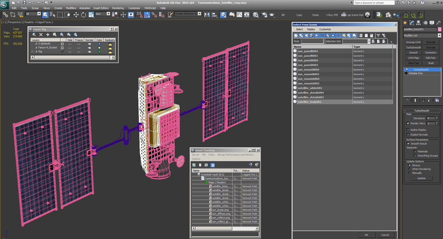 Communications Satellite 3D model