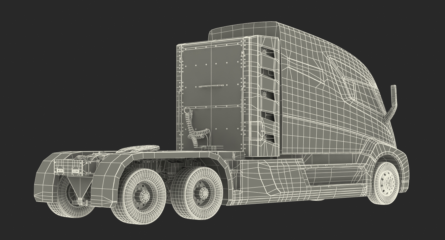 3D Nikola One Electric Truck Simple Interior