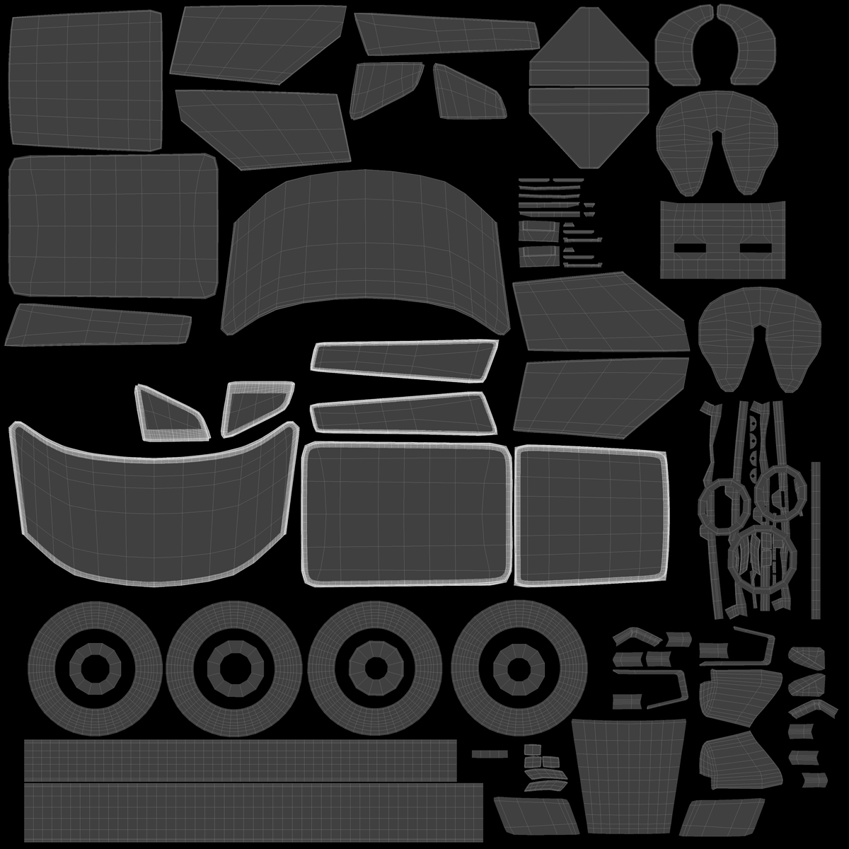 3D Nikola One Electric Truck Simple Interior