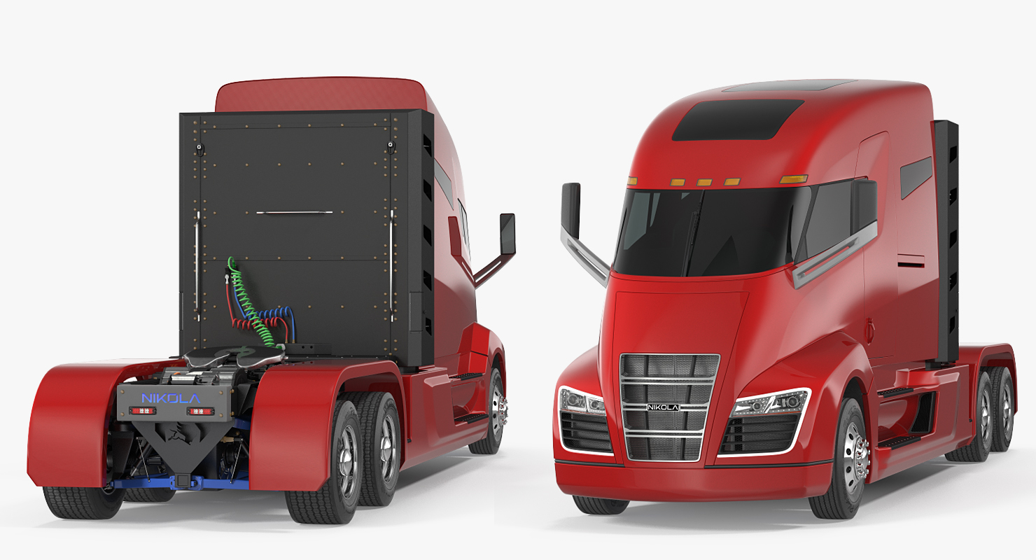 3D Nikola One Electric Truck Simple Interior