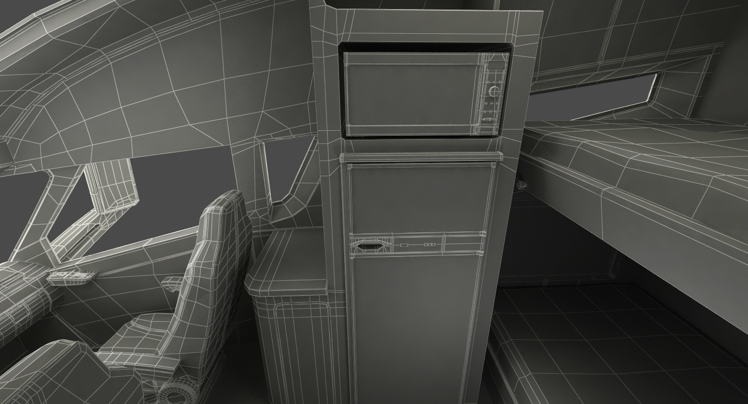 3D Nikola One Electric Truck Simple Interior