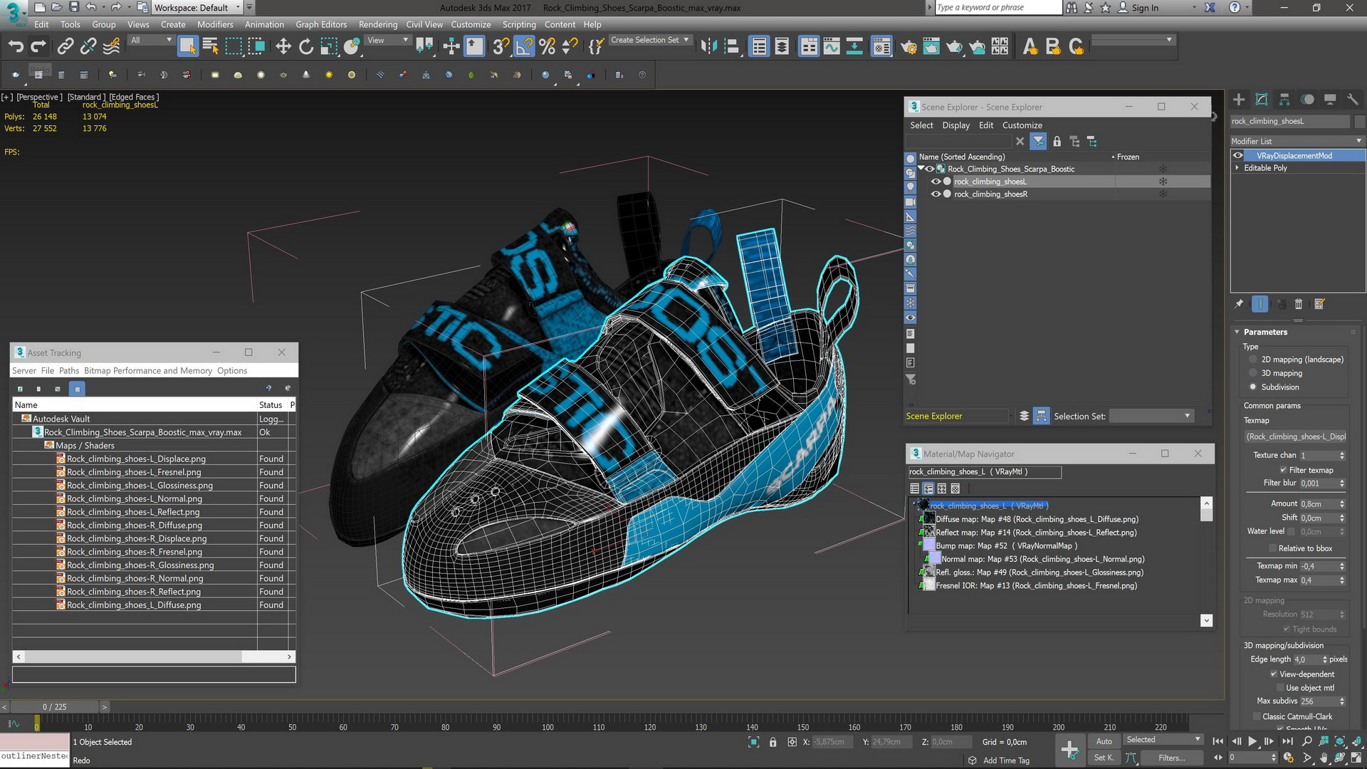 Rock Climbing Shoes Scarpa Boostic 3D model