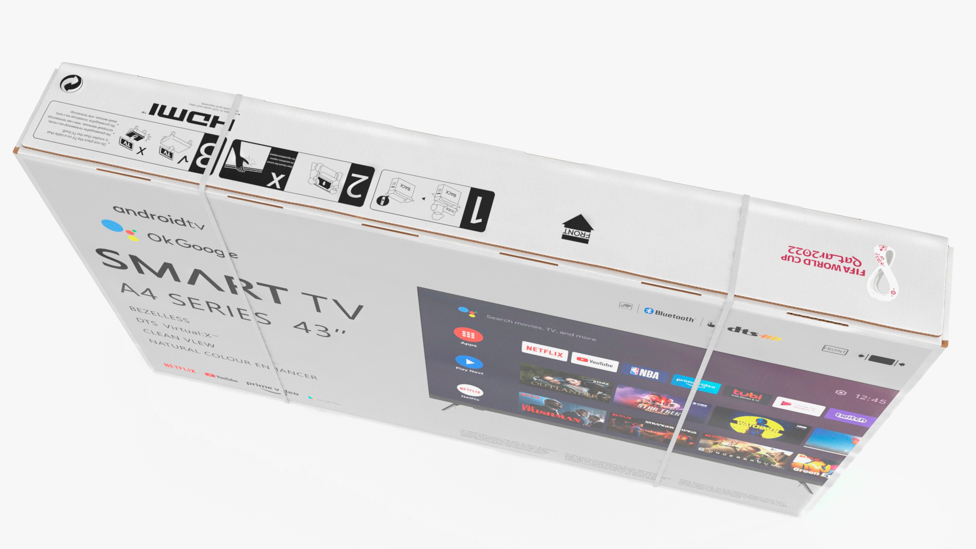 3D Cardboard Shipping Box TV 43 Inch model