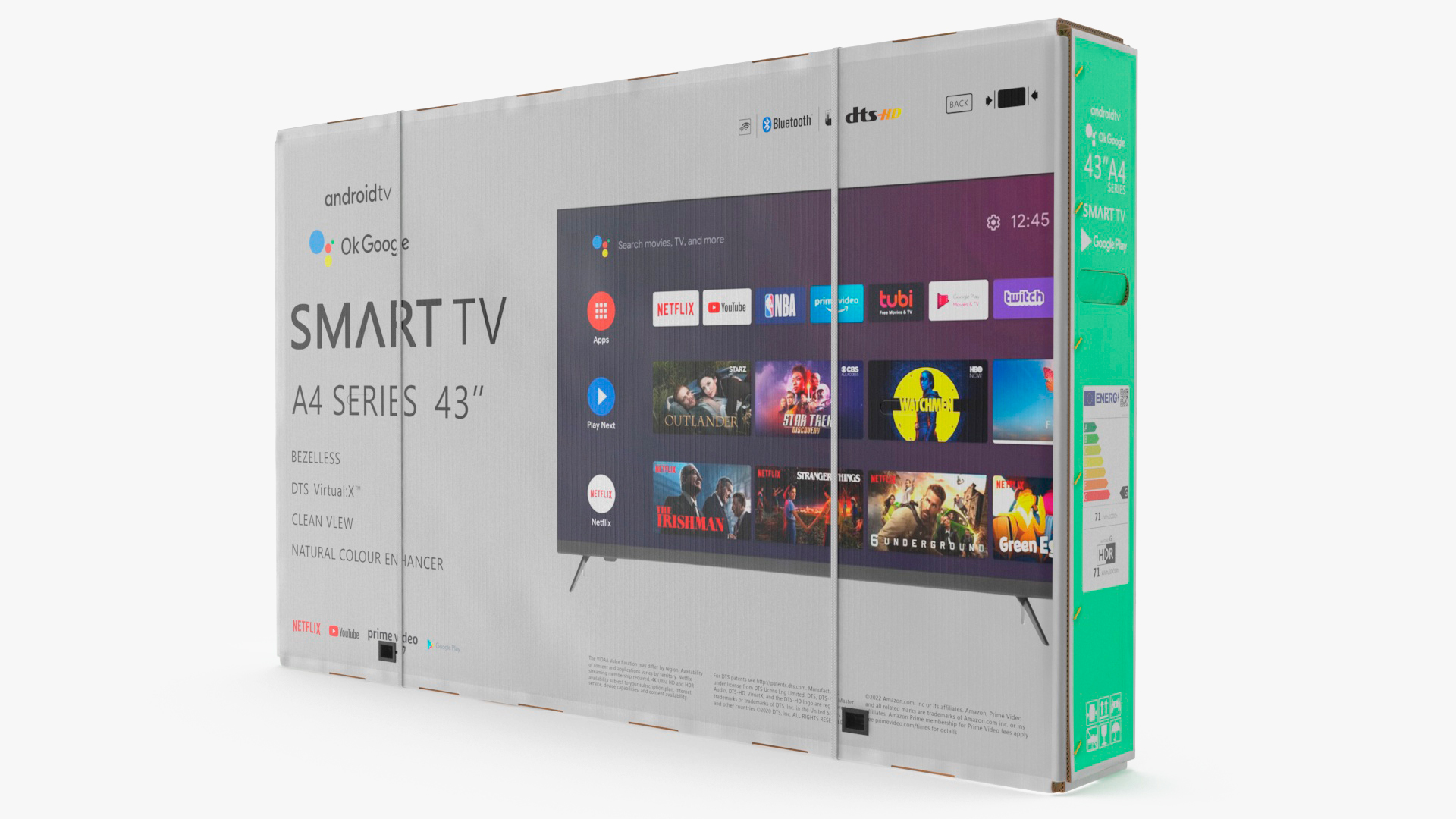 3D Cardboard Shipping Box TV 43 Inch model