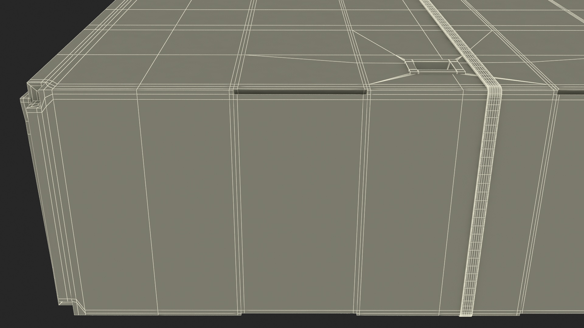 3D Cardboard Shipping Box TV 43 Inch model