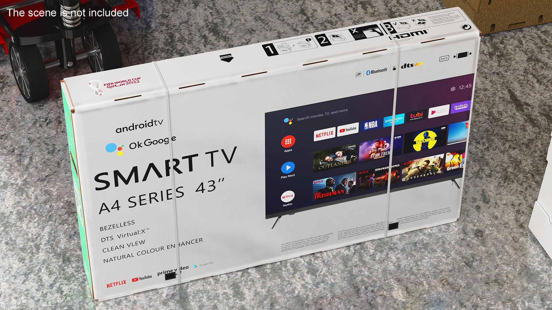 3D Cardboard Shipping Box TV 43 Inch model