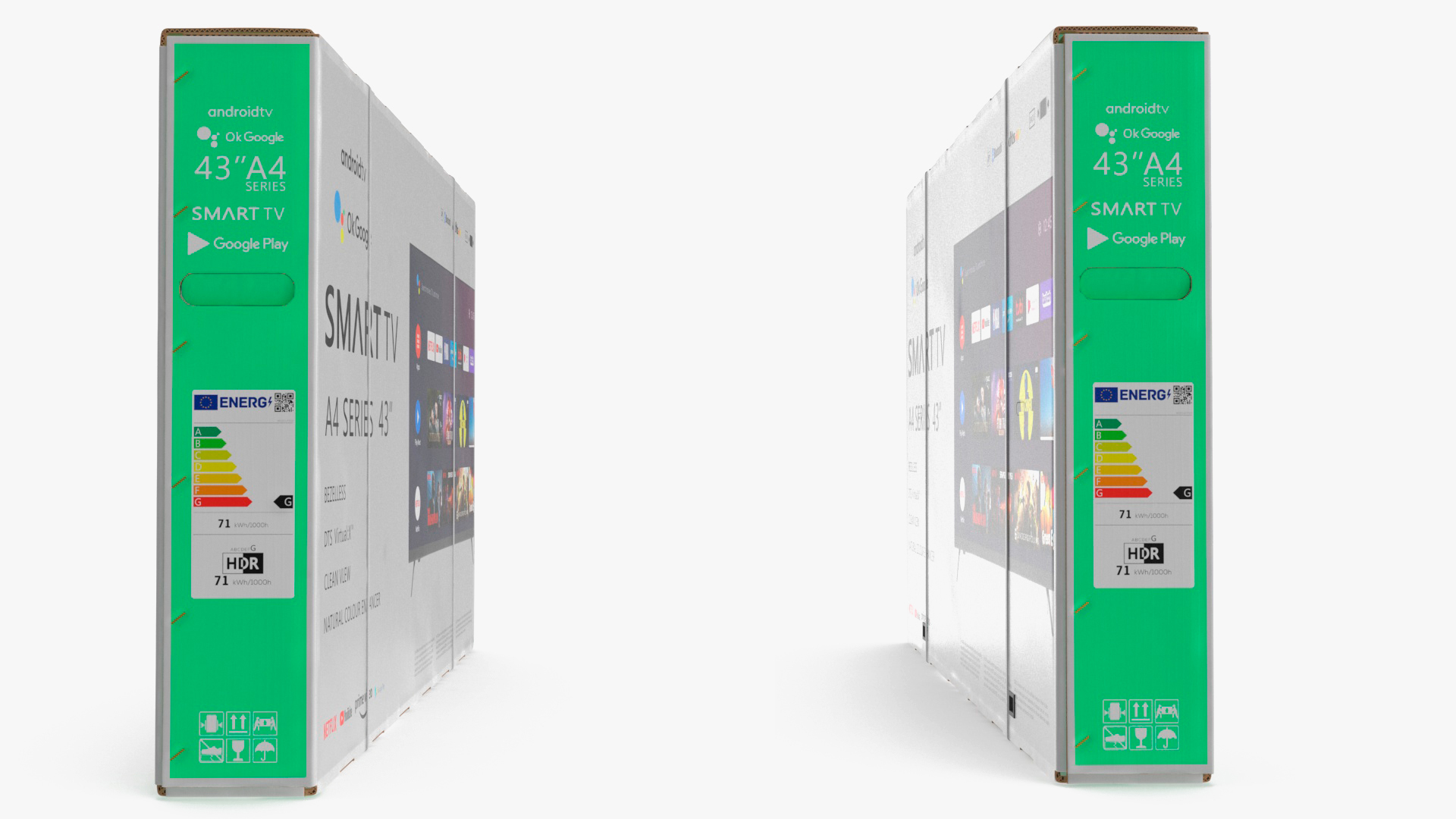 3D Cardboard Shipping Box TV 43 Inch model