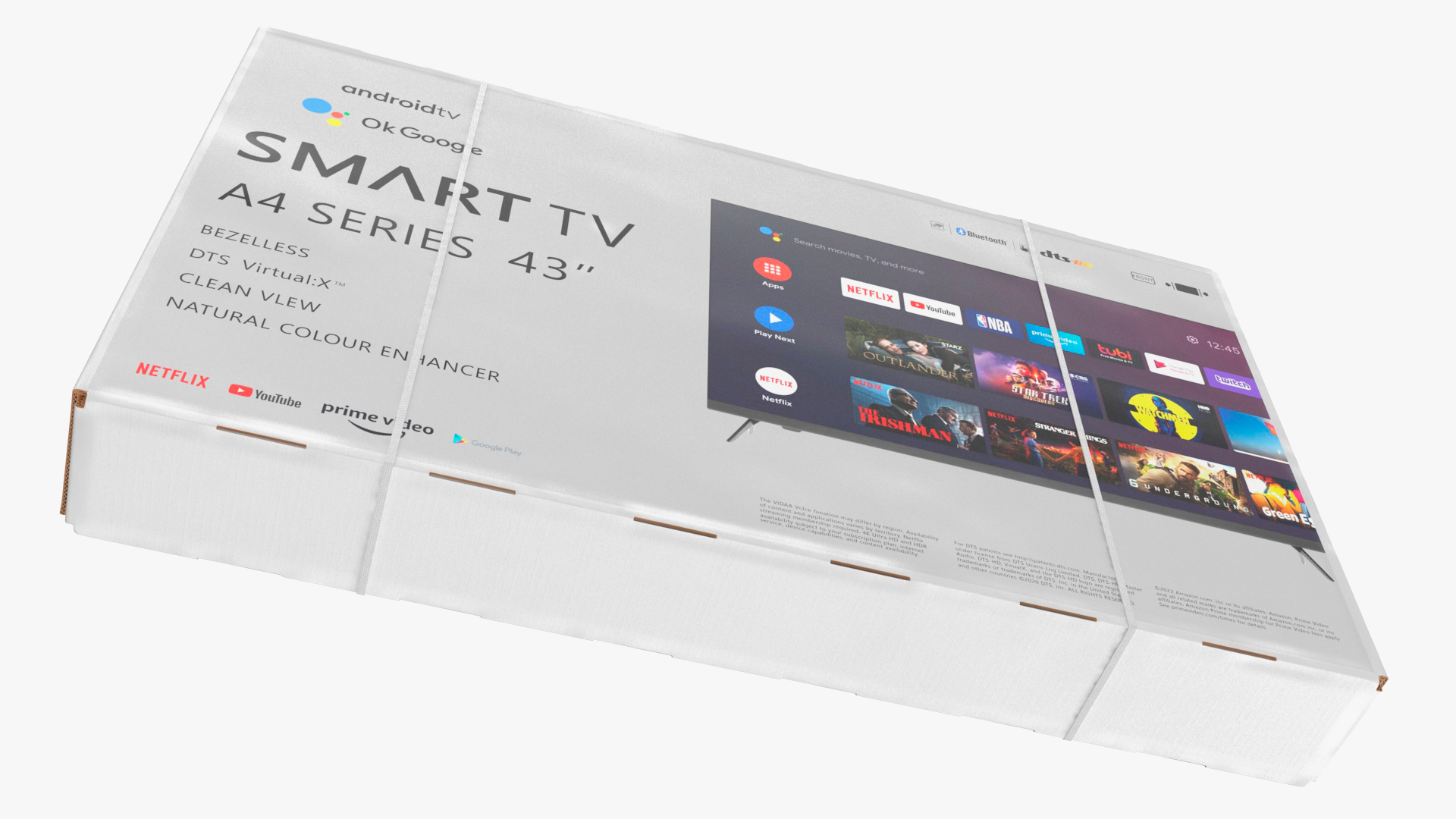 3D Cardboard Shipping Box TV 43 Inch model