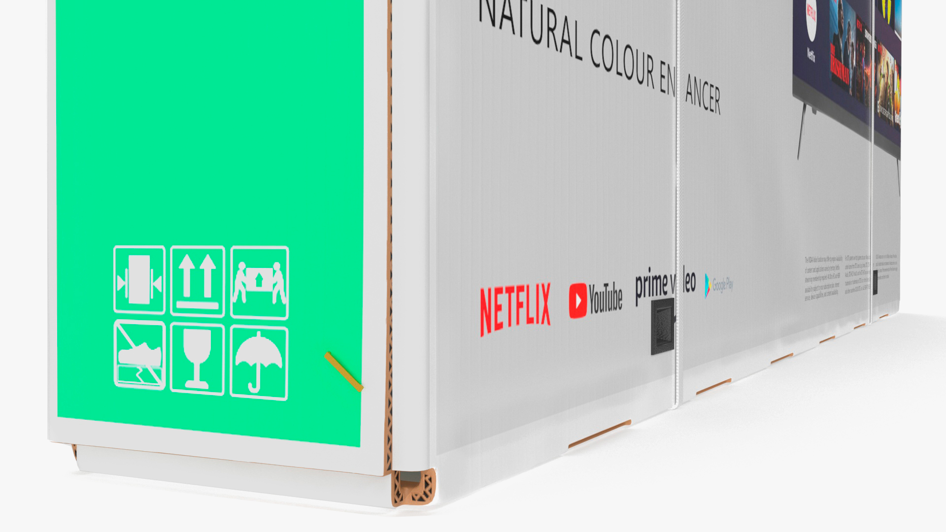 3D Cardboard Shipping Box TV 43 Inch model