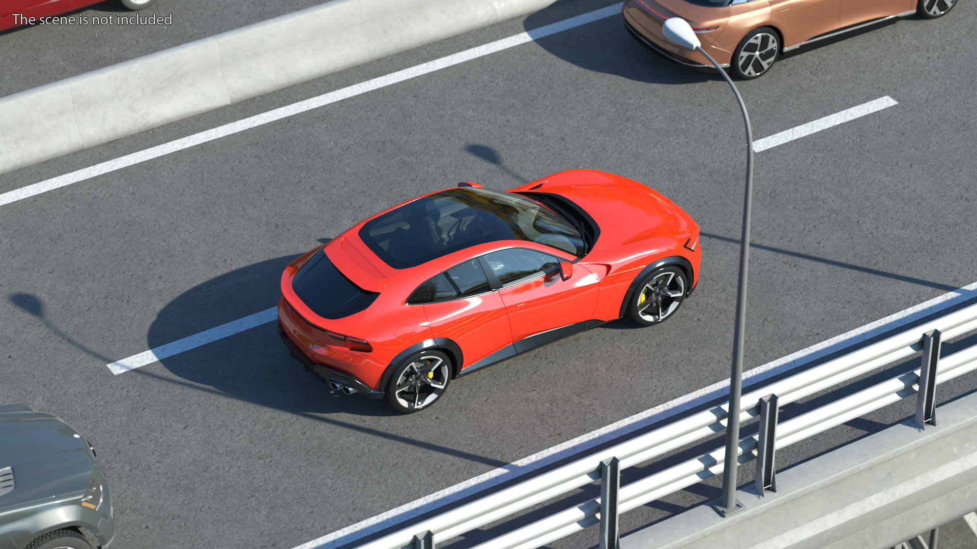 Red Extreme Crossover Sports Car 3D
