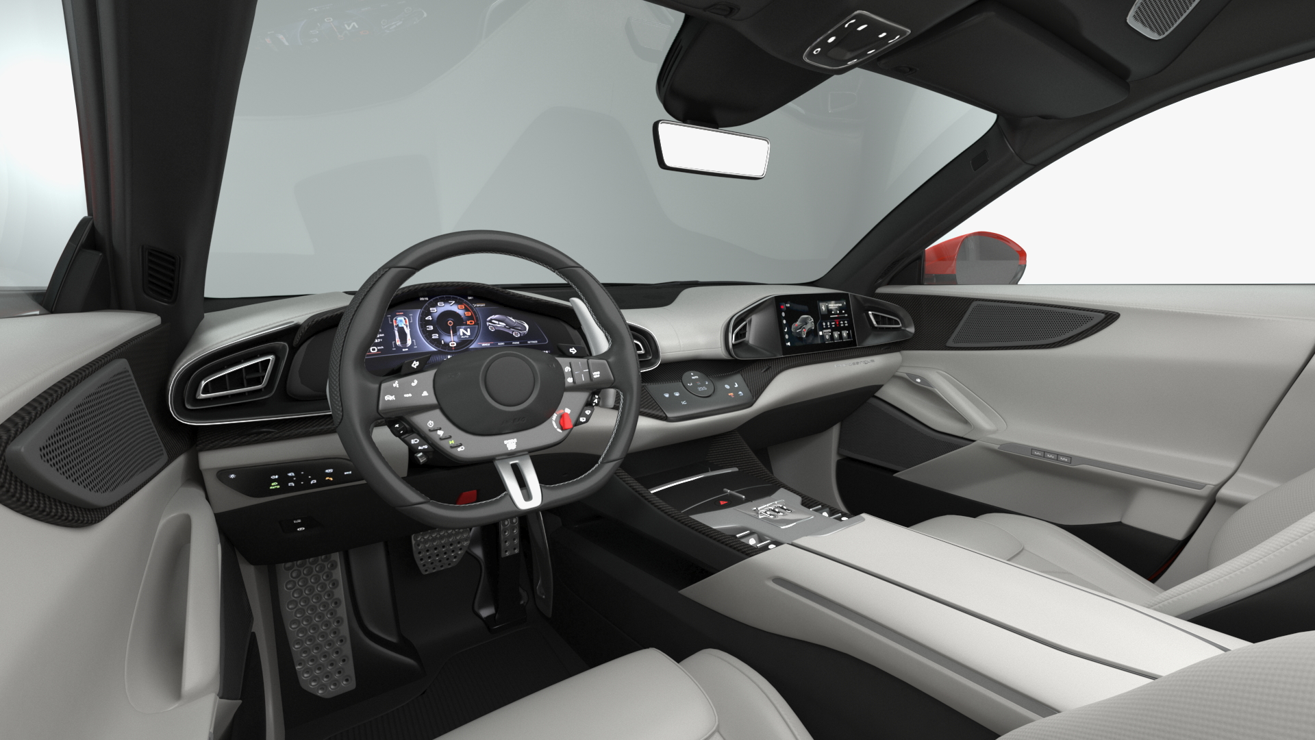 Red Extreme Crossover Sports Car 3D