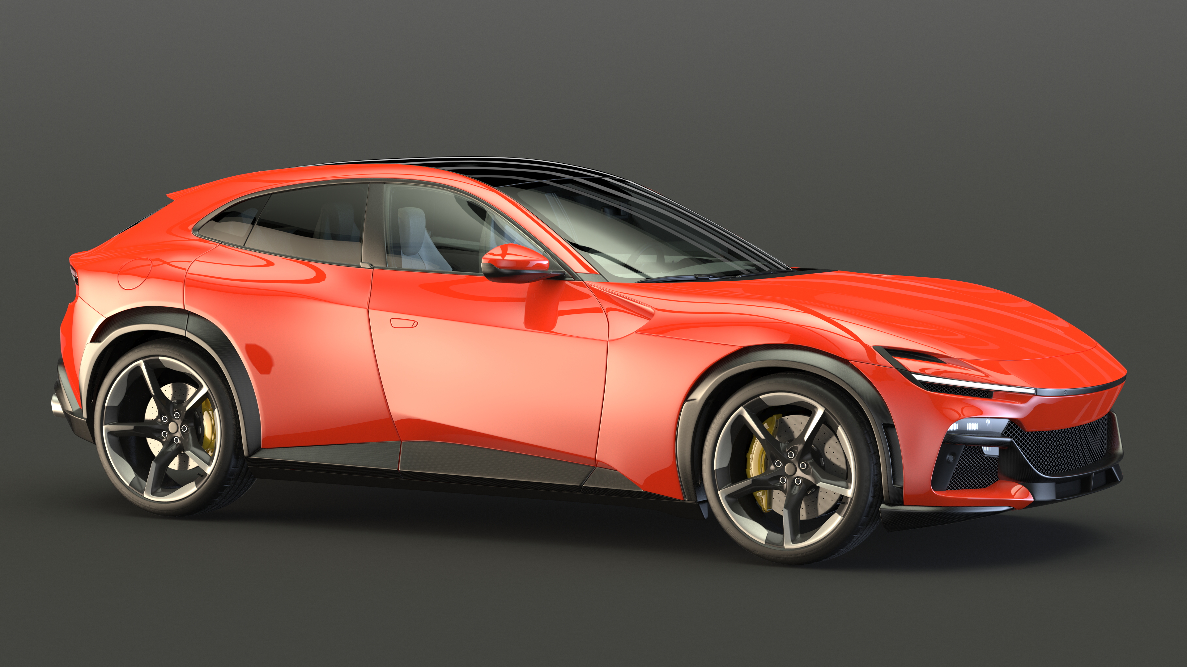 Red Extreme Crossover Sports Car 3D