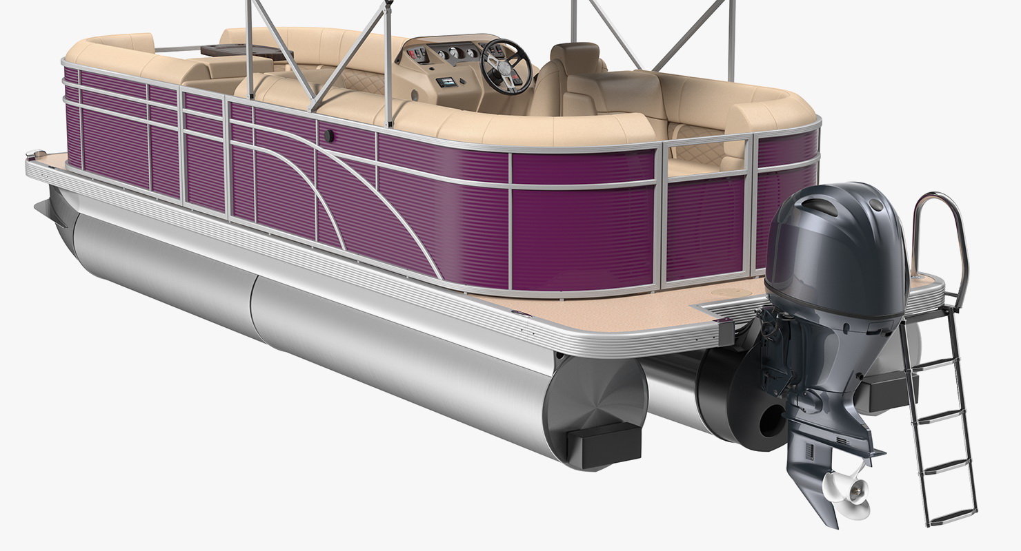 3D Trimaran Pontoon Boat