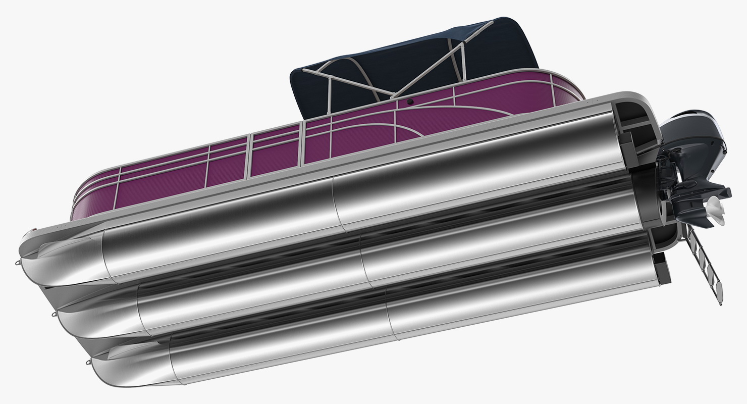 3D Trimaran Pontoon Boat