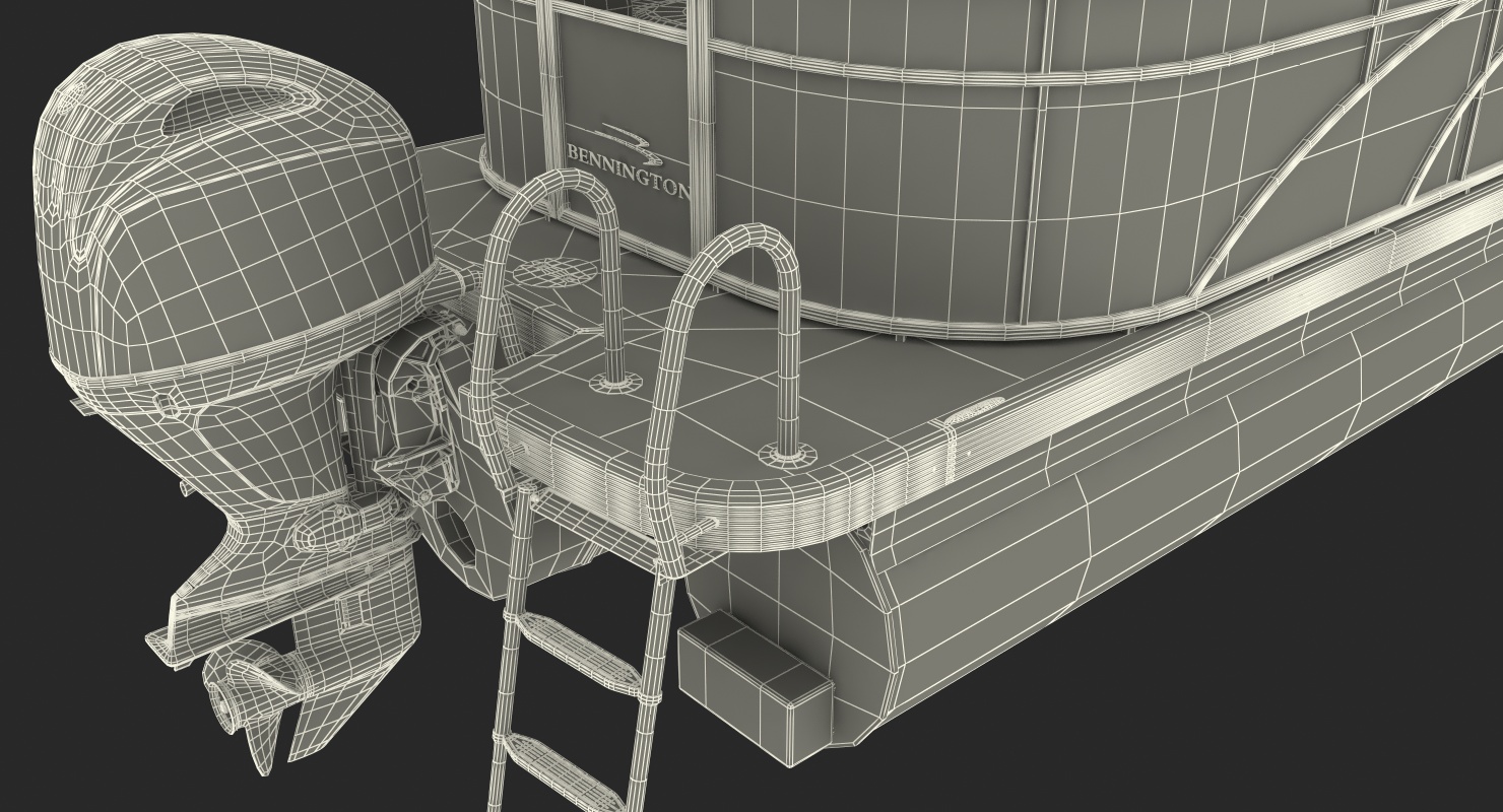 3D Trimaran Pontoon Boat