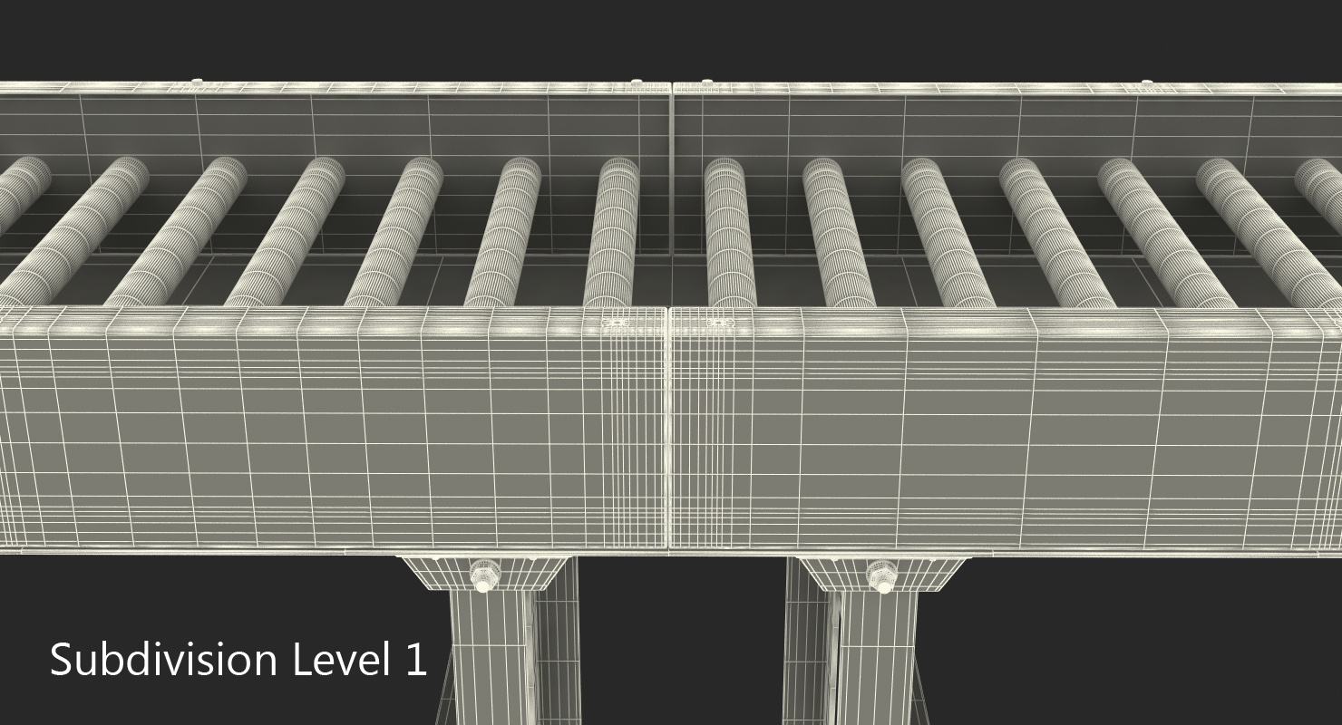 3D Horizontal Roller Conveyor Belt