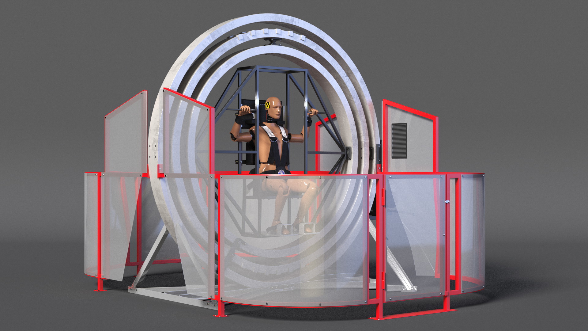 Astronaut Training Simulator with Mannequin Rigged for Maya 3D model