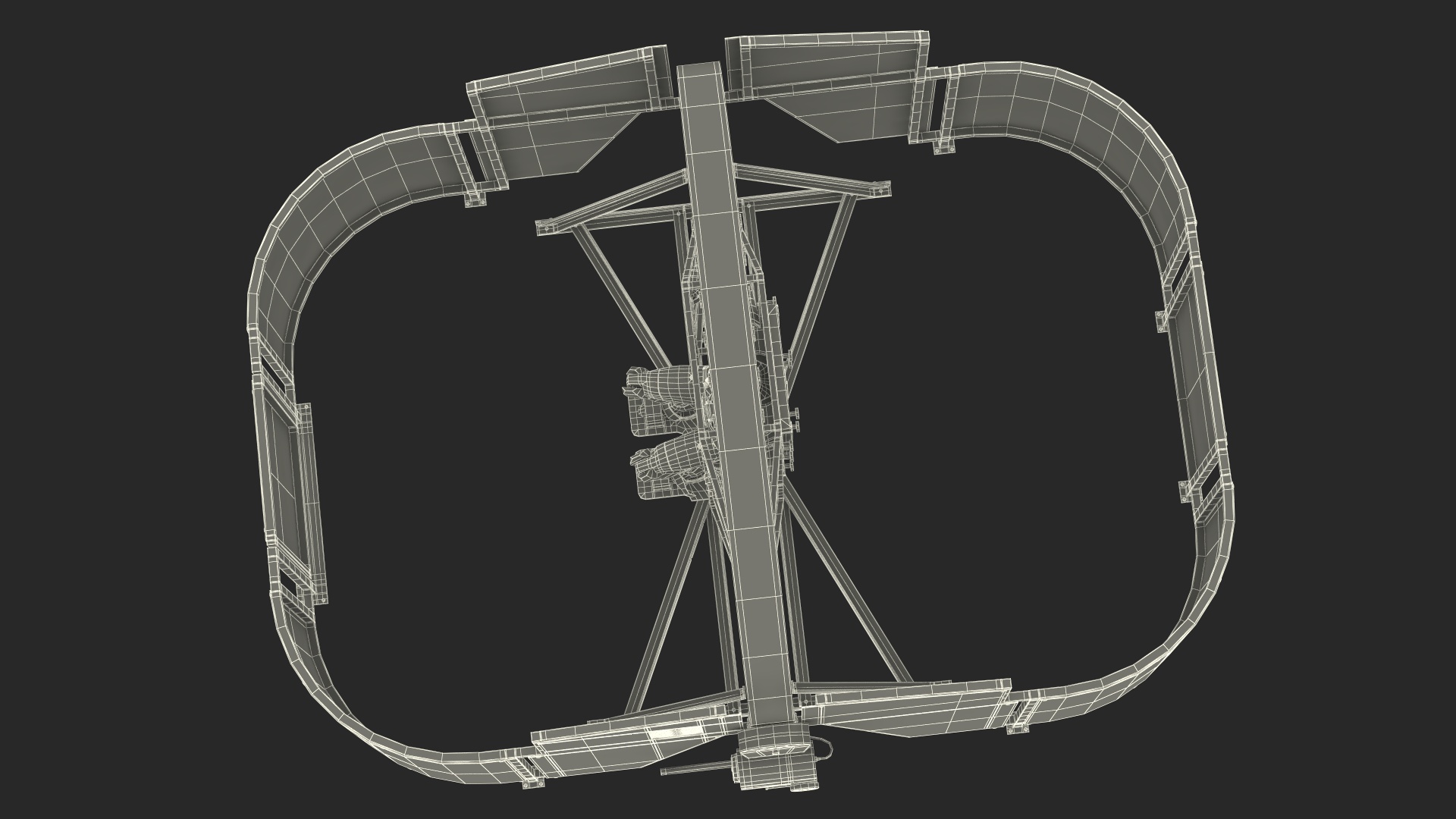 Astronaut Training Simulator with Mannequin Rigged for Maya 3D model