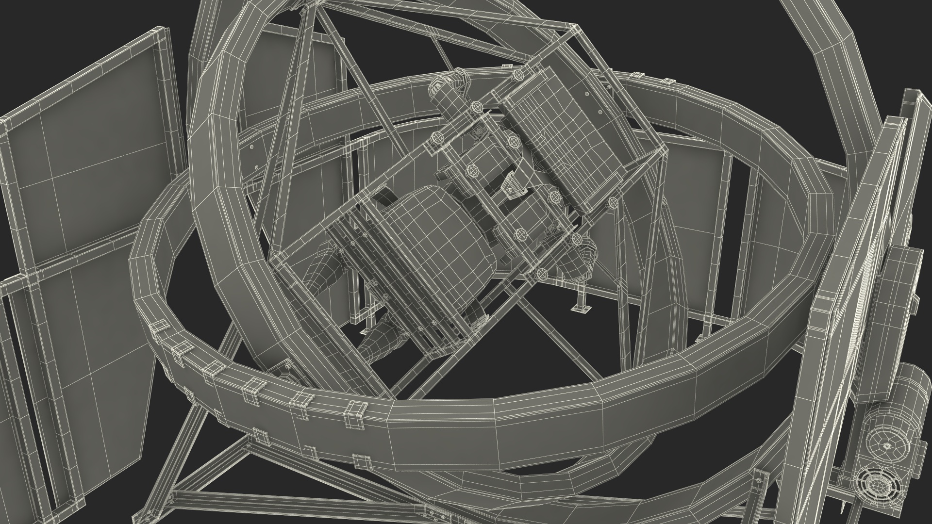Astronaut Training Simulator with Mannequin Rigged for Maya 3D model