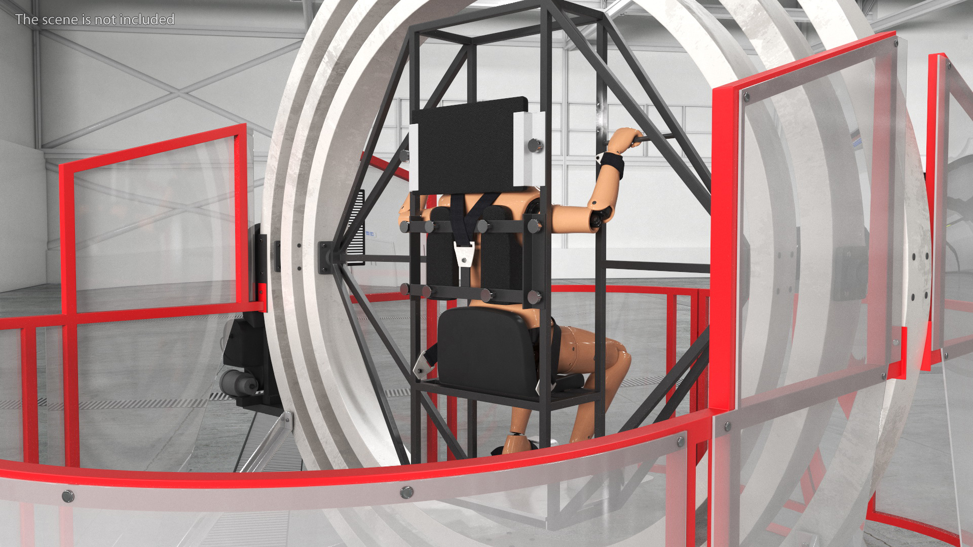 Astronaut Training Simulator with Mannequin Rigged for Maya 3D model