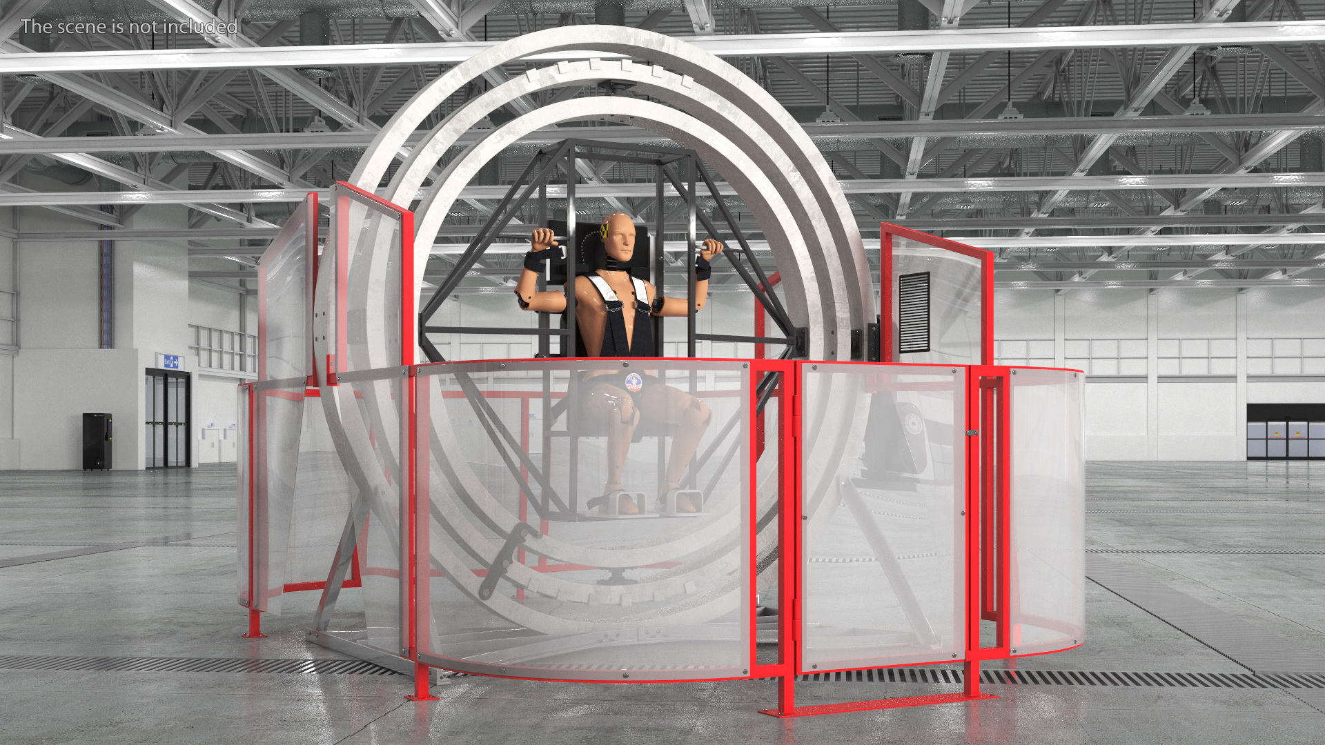 Astronaut Training Simulator with Mannequin Rigged for Maya 3D model