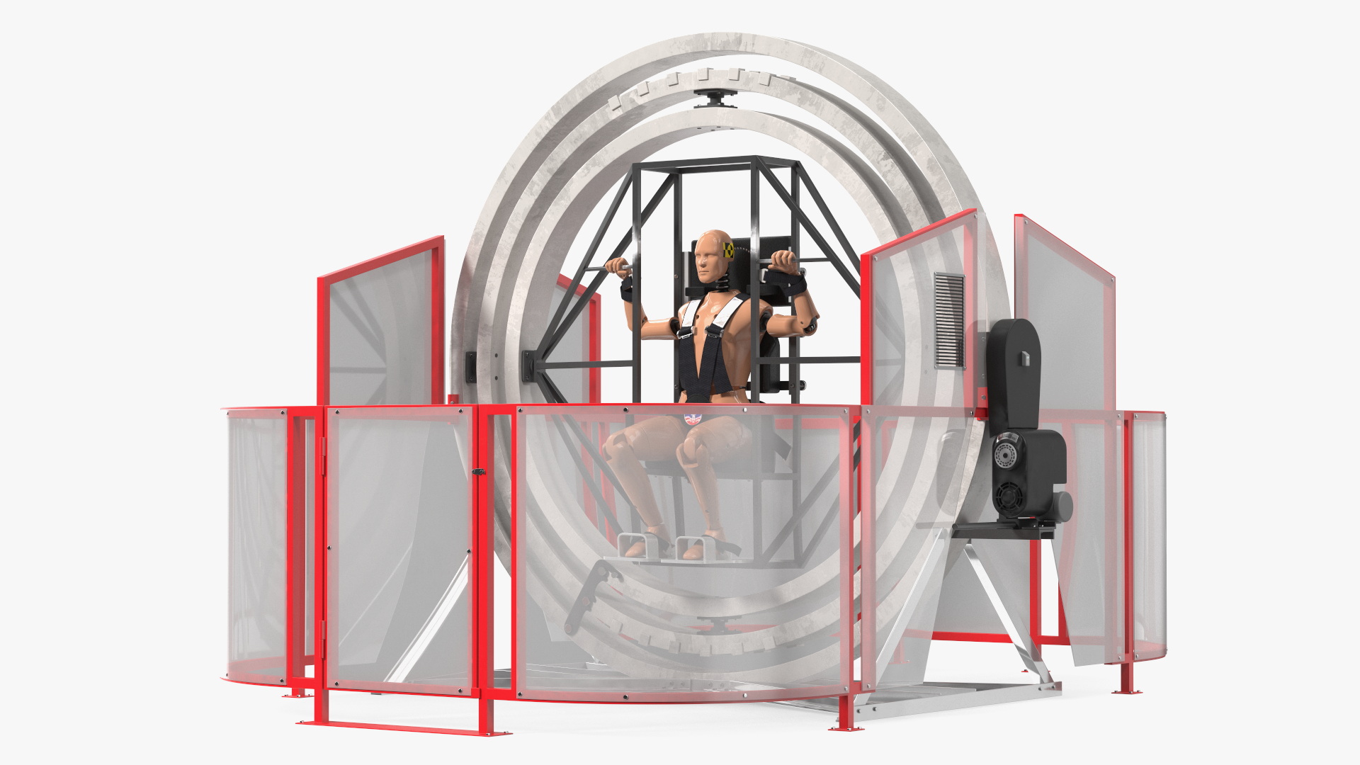Astronaut Training Simulator with Mannequin Rigged for Maya 3D model