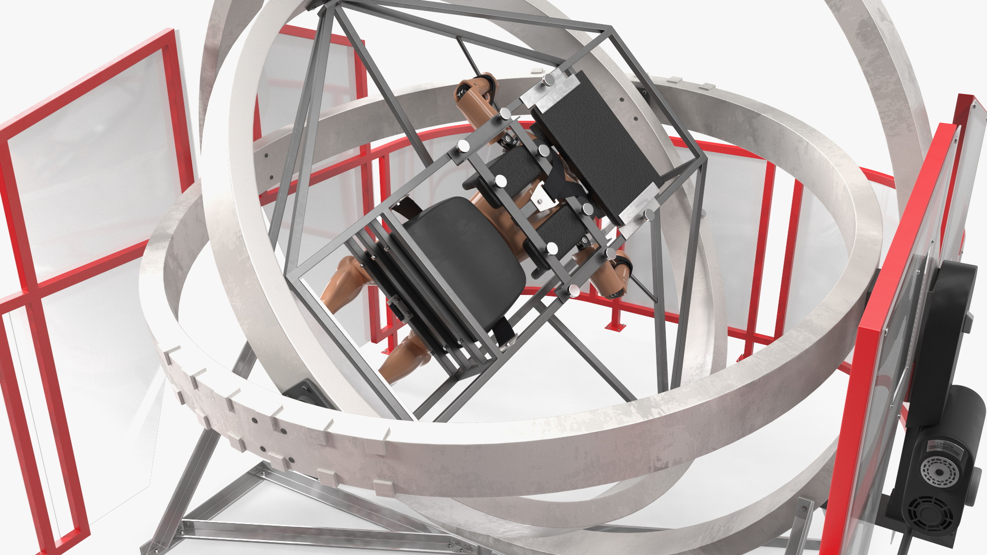 Astronaut Training Simulator with Mannequin Rigged for Maya 3D model