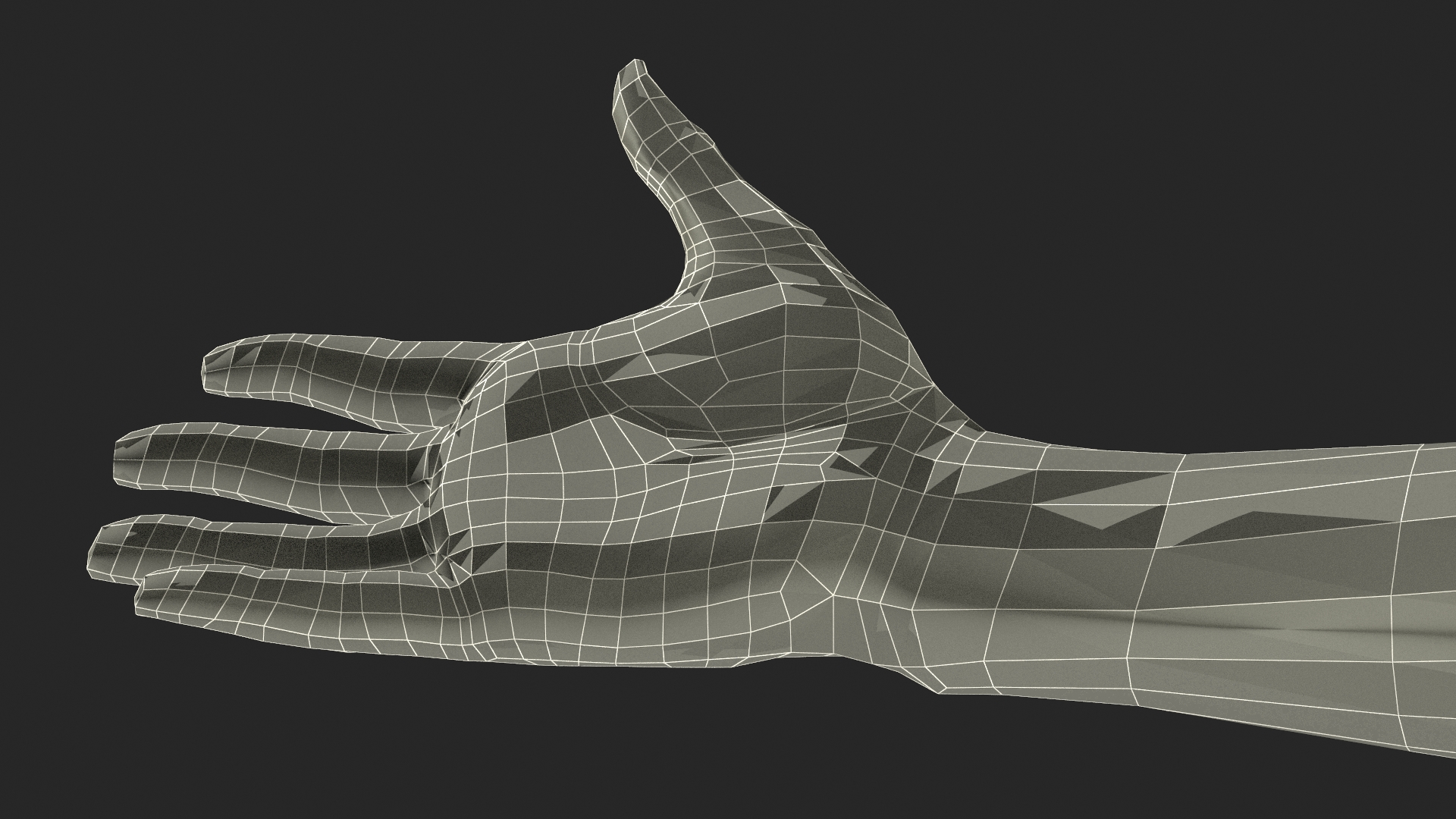 3D Dark Skinned Woman Hands Rigged
