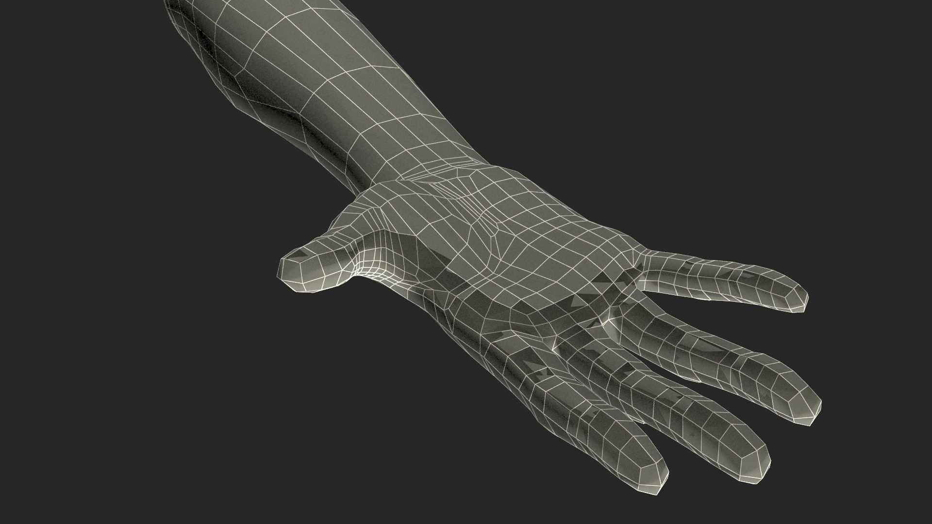 3D Dark Skinned Woman Hands Rigged