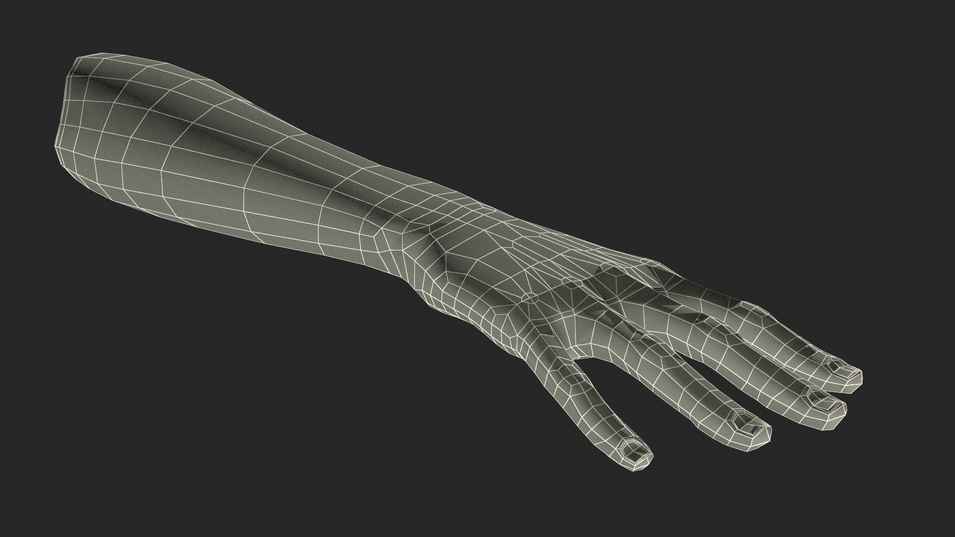 3D Dark Skinned Woman Hands Rigged